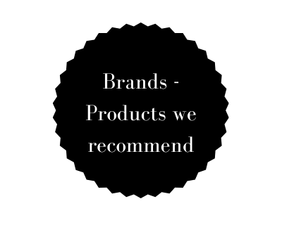 Brands/Products we recommend
